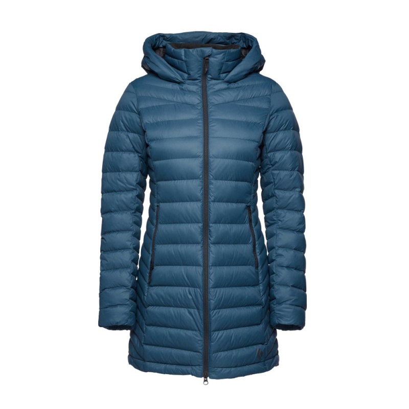 Navy Women's Black Diamond Access Full Length Down Jackets | BS704779