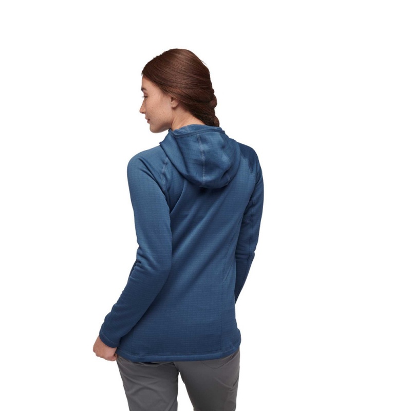 Navy Women's Black Diamond Factor Hoody Jackets | MK516612