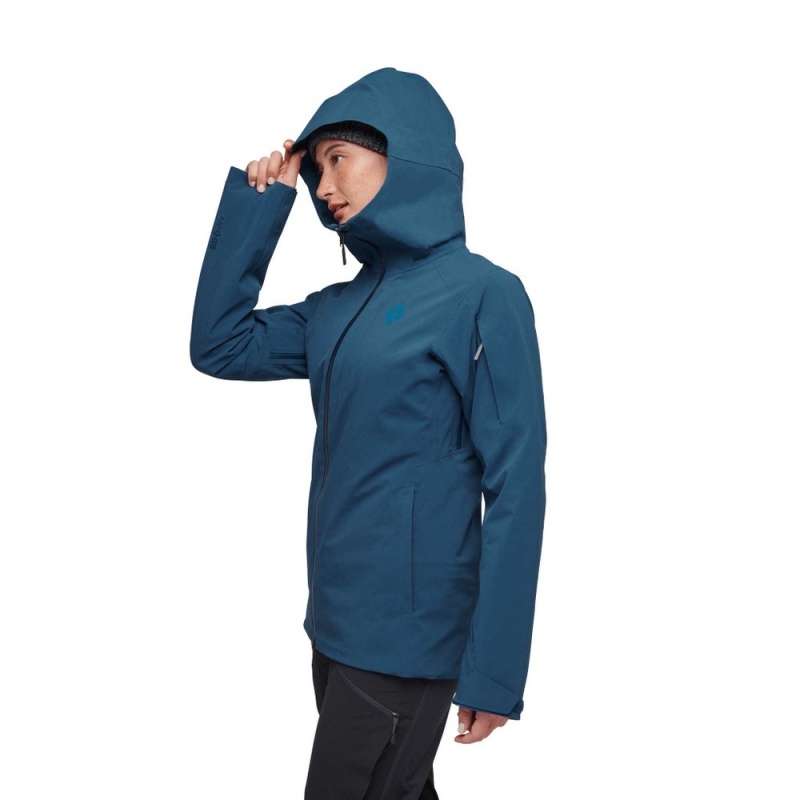 Navy Women's Black Diamond Recon Stretch Insulated Shell Jackets | XN096009