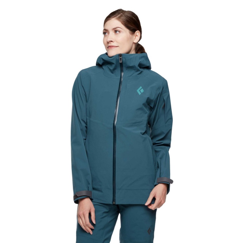 Navy Women's Black Diamond Recon Stretch Ski Shell Jackets | AB233308