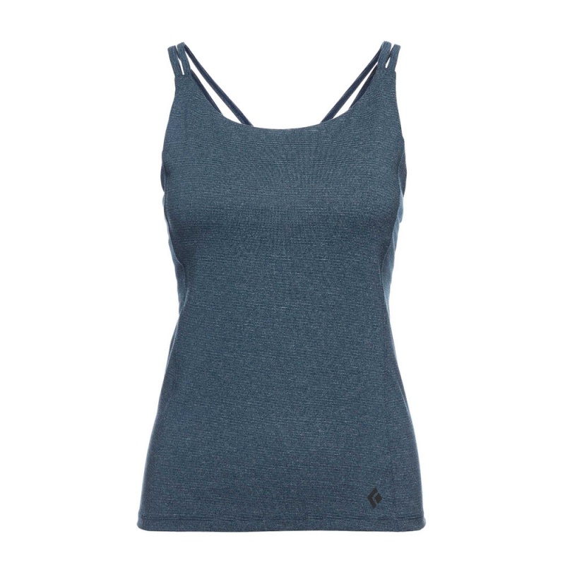 Navy Women\'s Black Diamond Talus Tank Top | HY384123