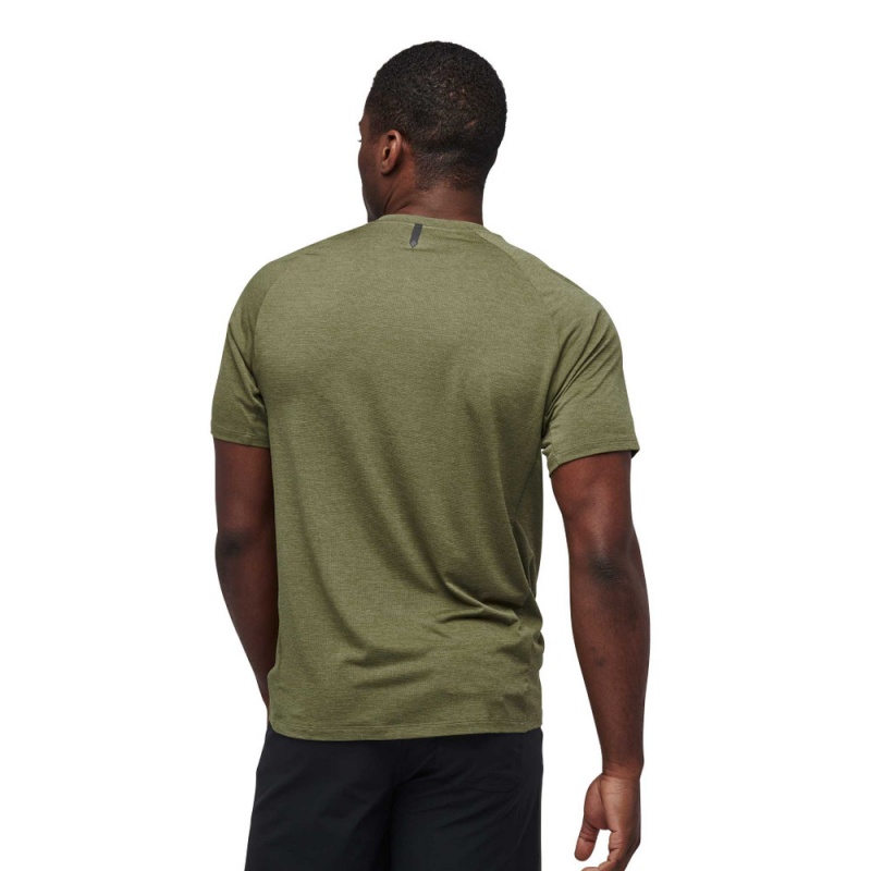 Olive Men's Black Diamond Lightwire Short Sleeve Tech T Shirts | VA996647