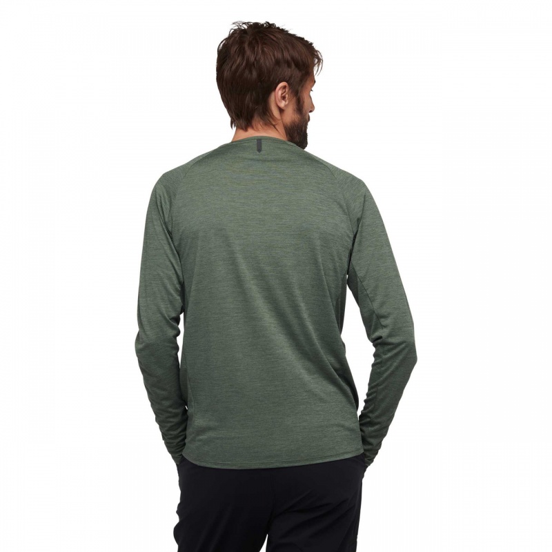 Olive Men's Black Diamond Lightwire Tech Tee Long Sleeve | RZ229964