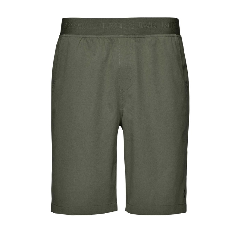 Olive Men\'s Black Diamond Sierra Shorts | FA286786