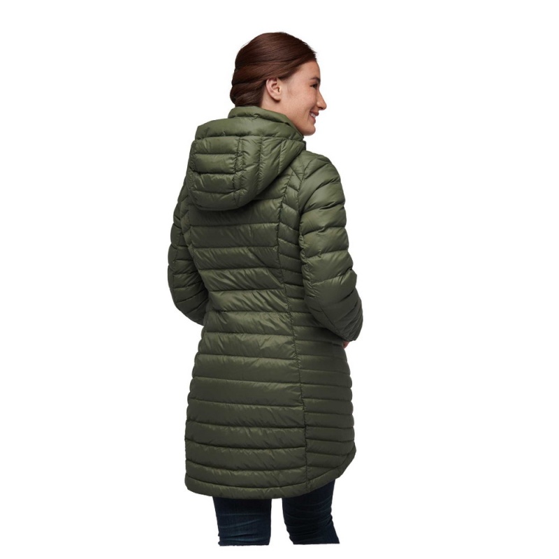 Olive Women's Black Diamond Access Full Length Down Jackets | XV901822