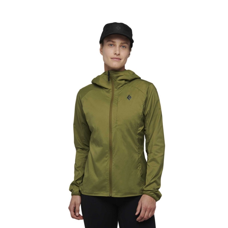 Olive Women's Black Diamond Alpine Start Hoody Jackets | AZ378558