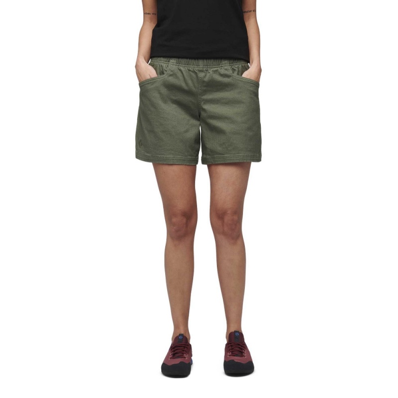 Olive Women's Black Diamond Dirt Bag Shorts | IC177626