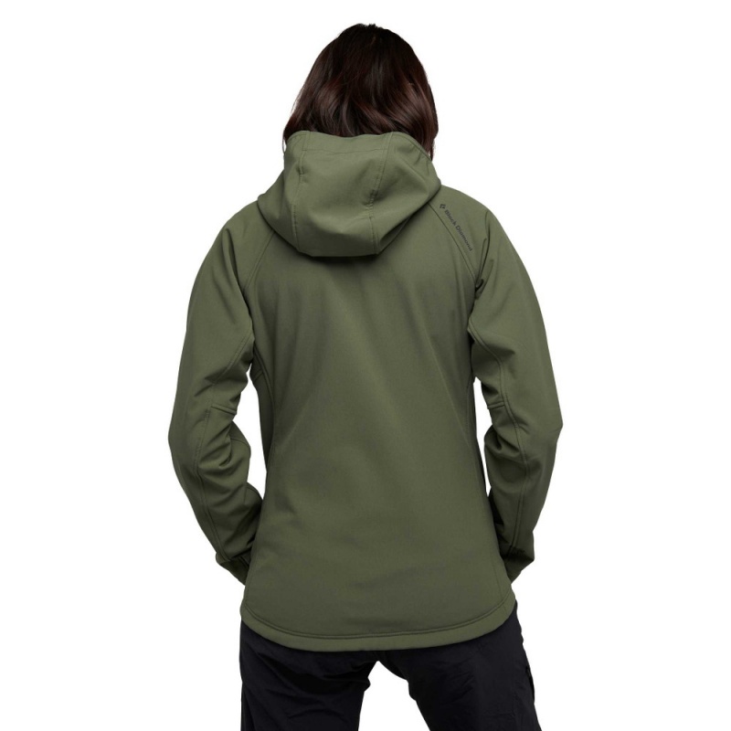 Olive Women's Black Diamond Element Hoody Jackets | NQ473980