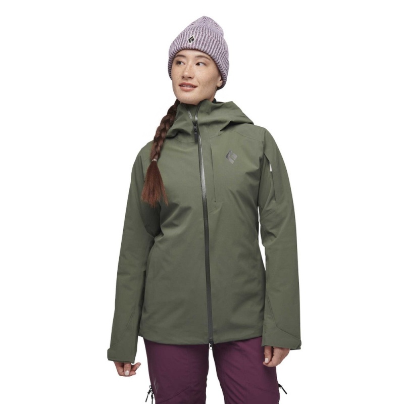 Olive Women's Black Diamond Recon Stretch Insulated Shell Jackets | CJ848922