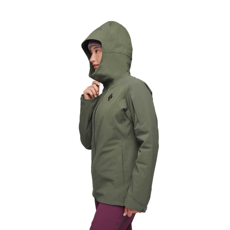 Olive Women's Black Diamond Recon Stretch Insulated Shell Jackets | CJ848922