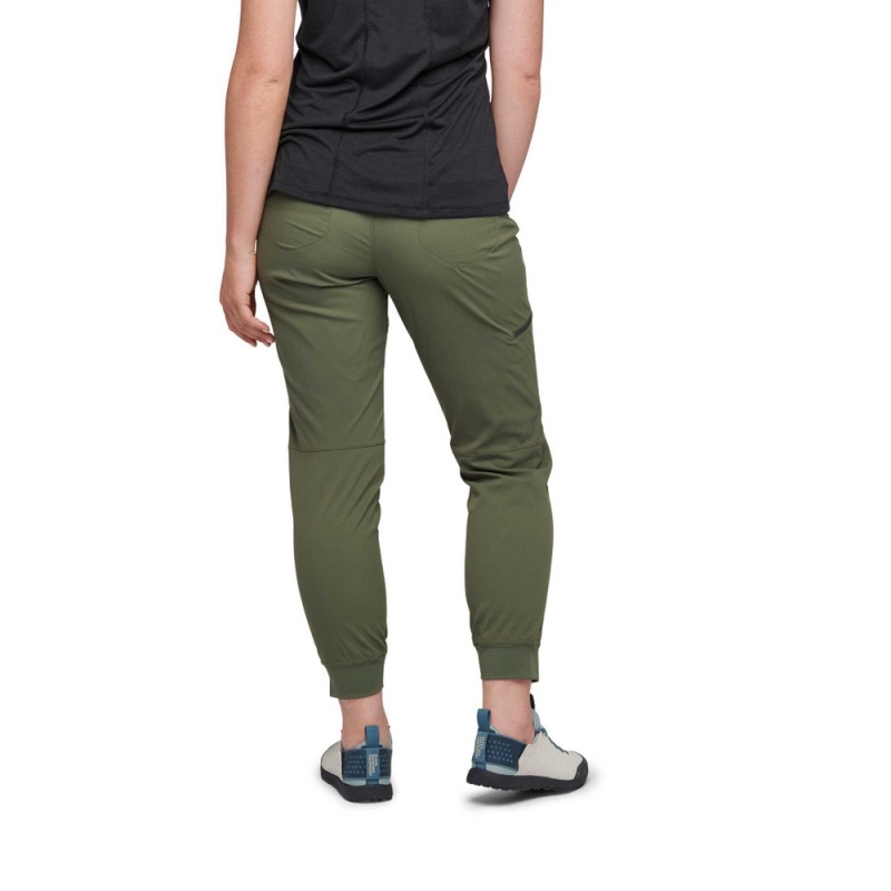 Olive Women's Black Diamond Technician Jogger Pants | LC005872