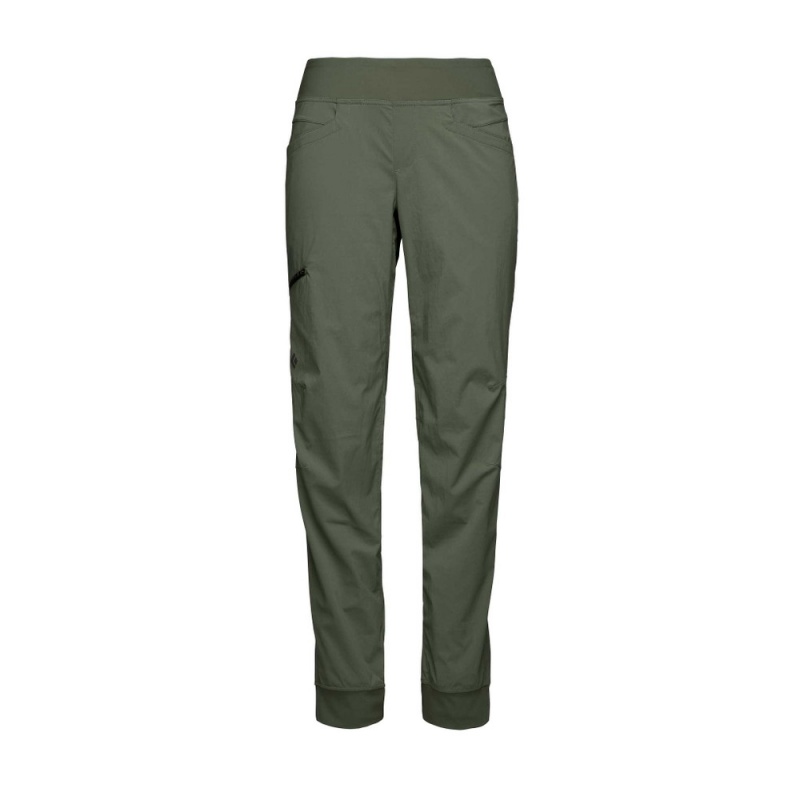 Olive Women's Black Diamond Technician Jogger Pants | LC005872