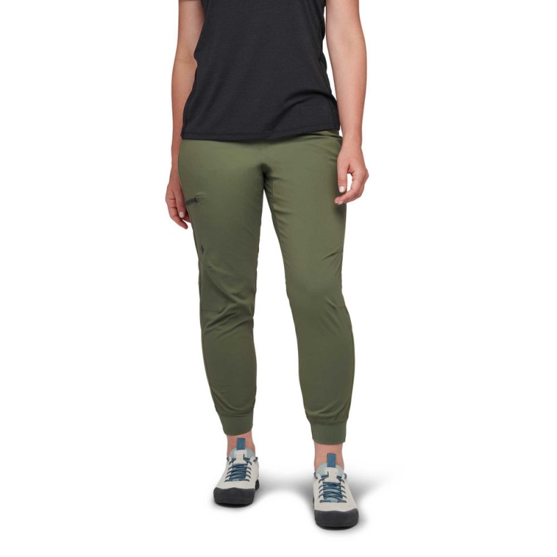 Olive Women\'s Black Diamond Technician Jogger Pants | LC005872