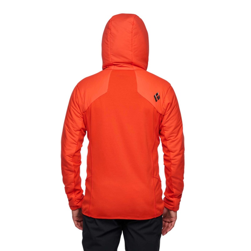 Orange Men's Black Diamond First Light Hybrid Hoody Jackets | WX535493