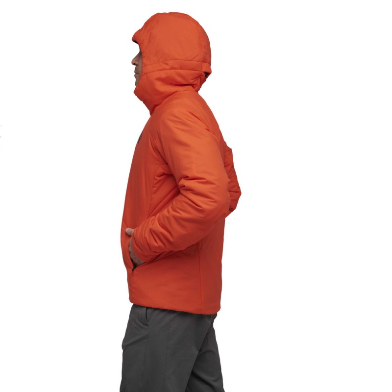 Orange Men's Black Diamond First Light Stretch Hoody Jackets | EL738301