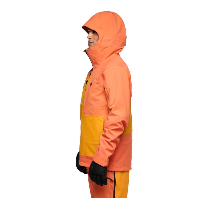 Orange Men's Black Diamond Recon Stretch Pro Shell Jackets | KS032127