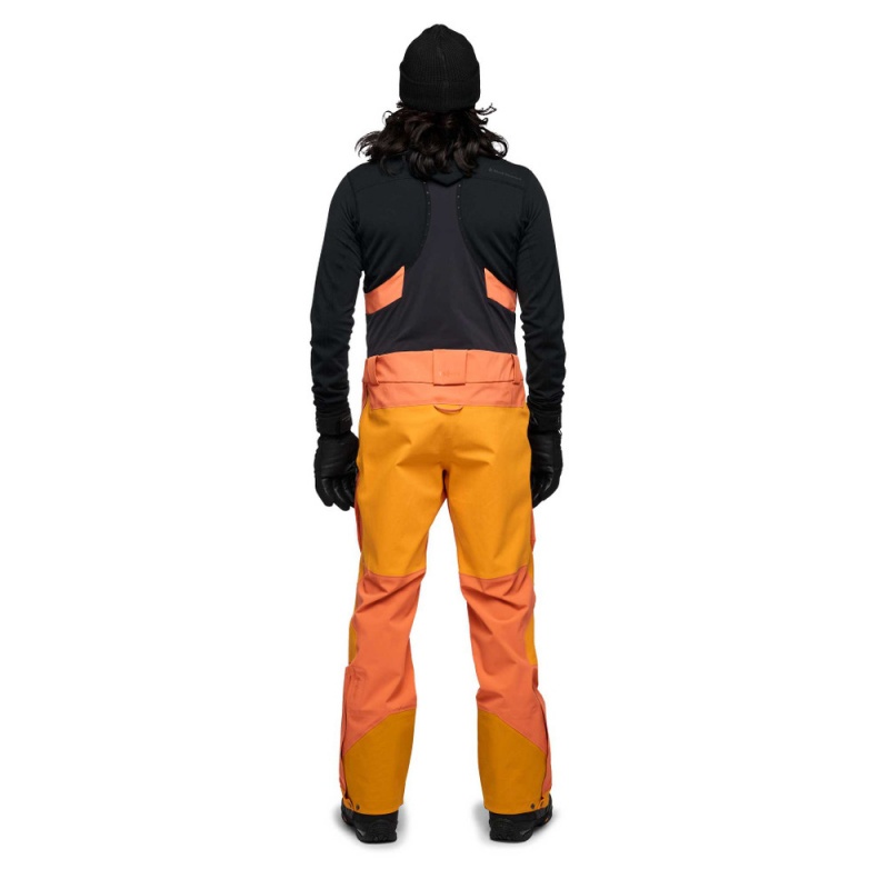 Orange Men's Black Diamond Recon Stretch Pro Bib Pants | YK890074