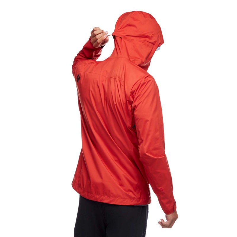 Orange Men's Black Diamond Stormline Stretch Rain Shell Jackets | AF705260