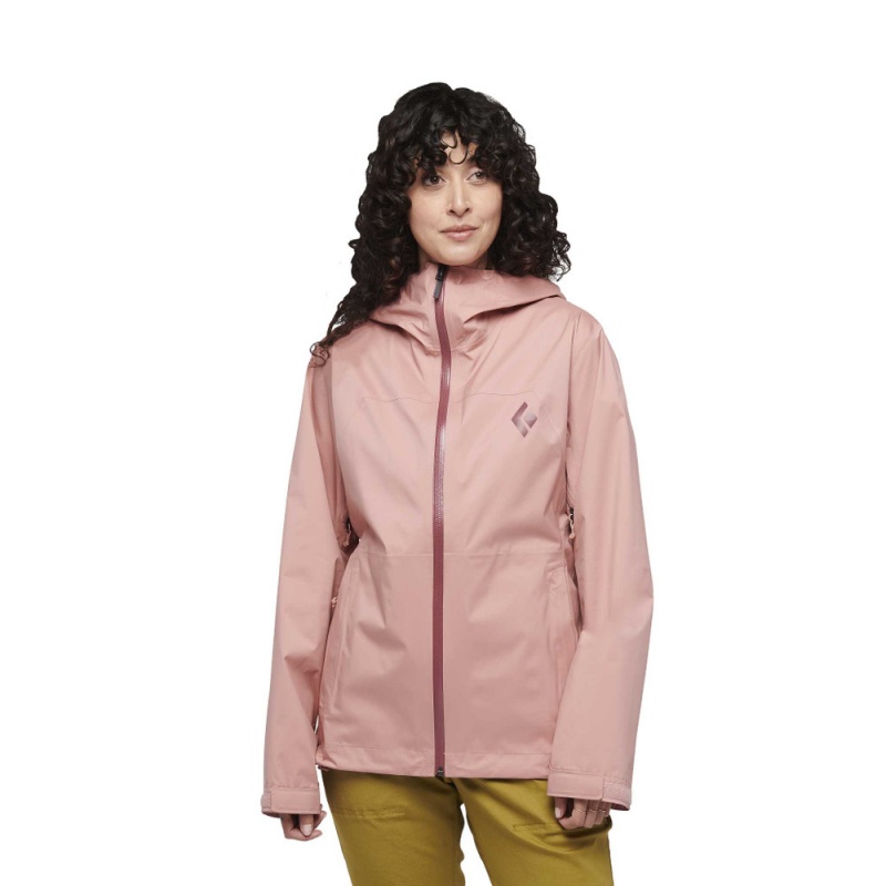 Pink Women's Black Diamond Stormline Stretch Rain Shell Jackets | TE545767