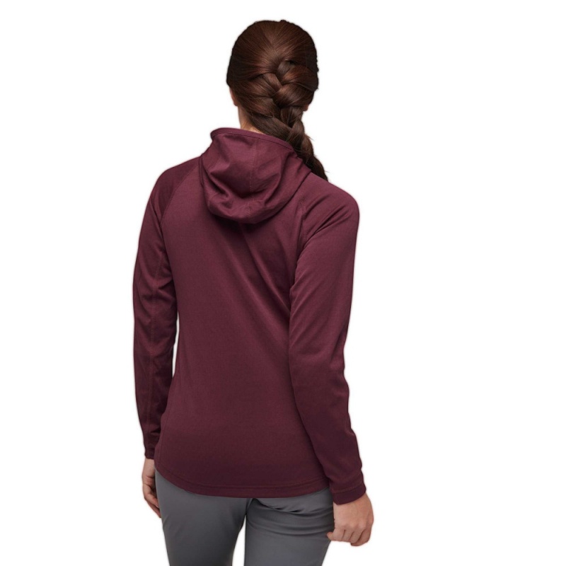 Purple Women's Black Diamond Coefficient Hoody Jackets | QI027412