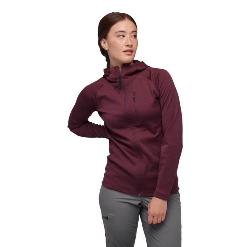 Purple Women's Black Diamond Coefficient Hoody Jackets | QI027412