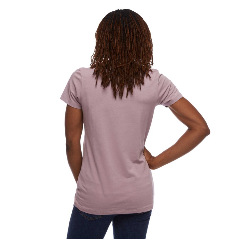 Purple Women's Black Diamond Summit Scribble T Shirts | GE131834