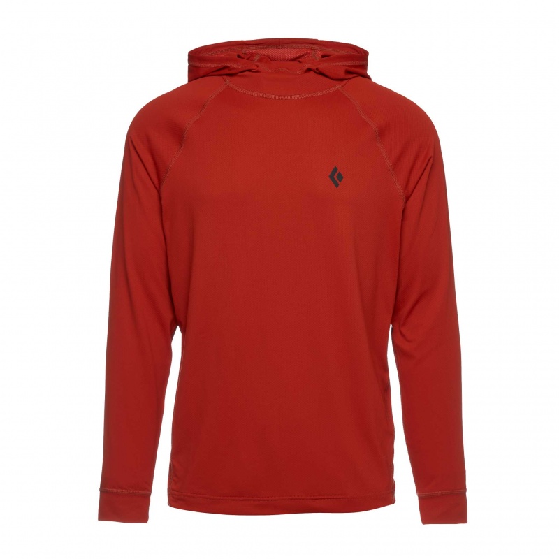 Red Men\'s Black Diamond Alpenglow Hoodie | LS076376