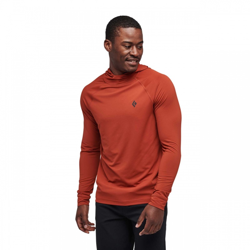 Red Men's Black Diamond Alpenglow Hoodie | VW649701