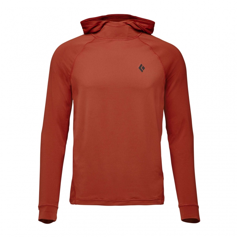 Red Men\'s Black Diamond Alpenglow Hoodie | VW649701