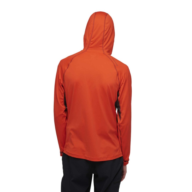 Red Men's Black Diamond Alpenglow Pro Hoodie | HK738884