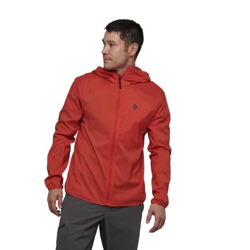 Red Men's Black Diamond Alpine Start Hoody Jackets | QI560248