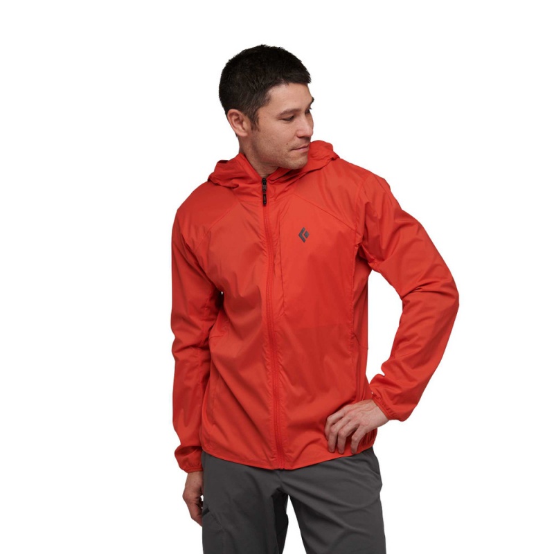 Red Men's Black Diamond Alpine Start Hoody Jackets | QI560248