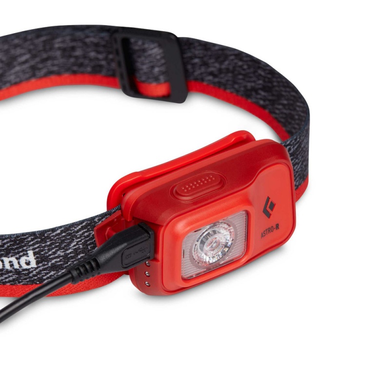 Red Men's Black Diamond Astro 300-R Rechargeable Headlamps | RN175677