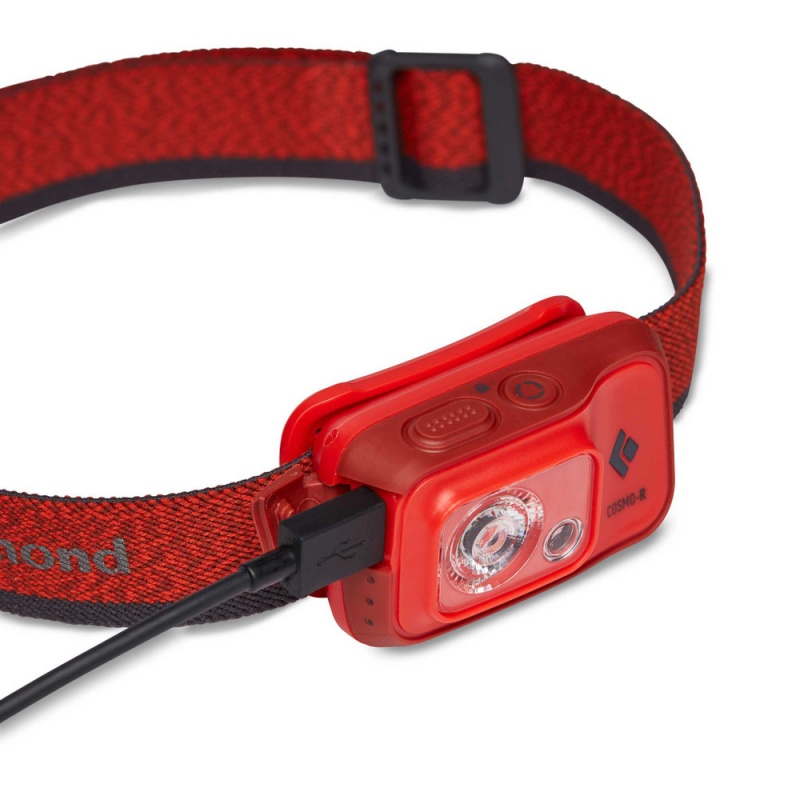 Red Men's Black Diamond Cosmo 350-R Rechargeable Headlamps | NA503184