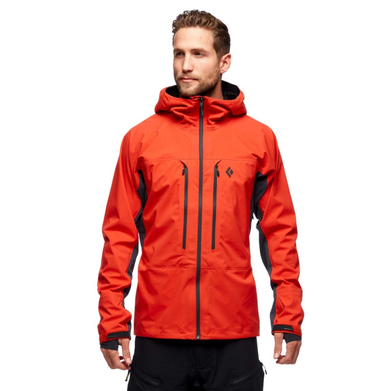 Red Men's Black Diamond Dawn Patrol Hybrid Shell Jackets | WS633979