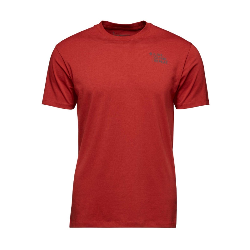 Red Men's Black Diamond Desert To Mountain T Shirts | FN979084