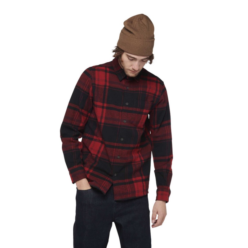 Red Men's Black Diamond Project Flannel Shirts | RB887783