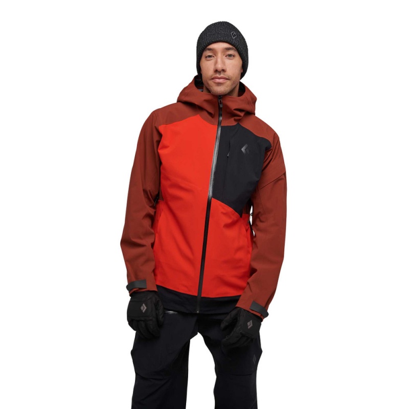 Red Men's Black Diamond Recon Stretch Ski Shell Jackets | XJ807337