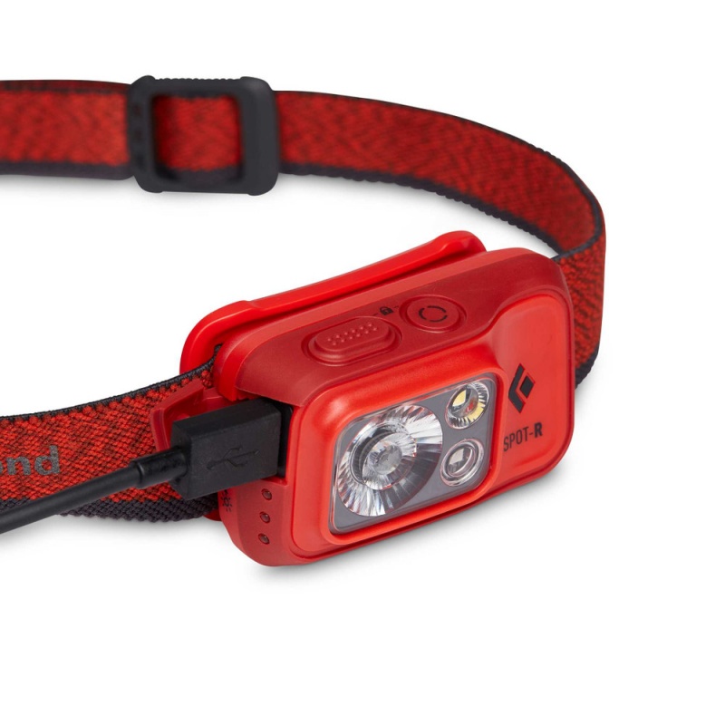 Red Men's Black Diamond Spot 400-R Rechargeable Headlamps | OP732422