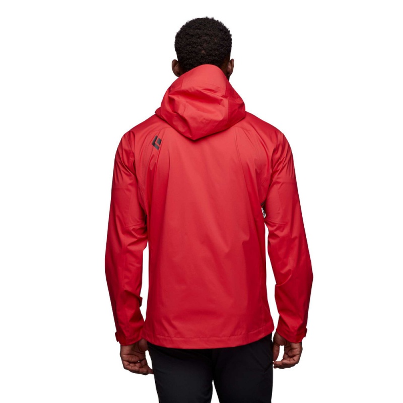 Red Men's Black Diamond Stormline Stretch Rain Shell Jackets | EK627646