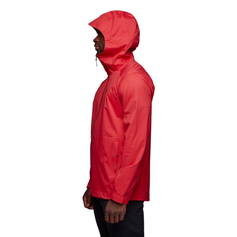 Red Men's Black Diamond Stormline Stretch Rain Shell Jackets | EK627646