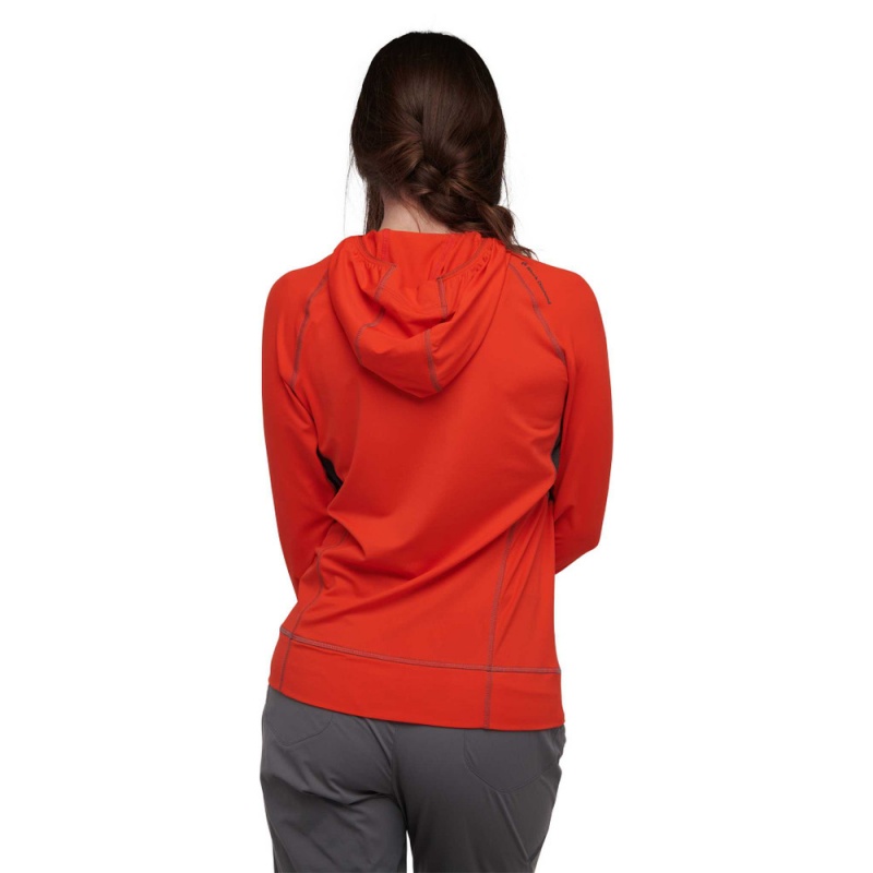 Red Women's Black Diamond Alpenglow Pro Hoodie | SV947174