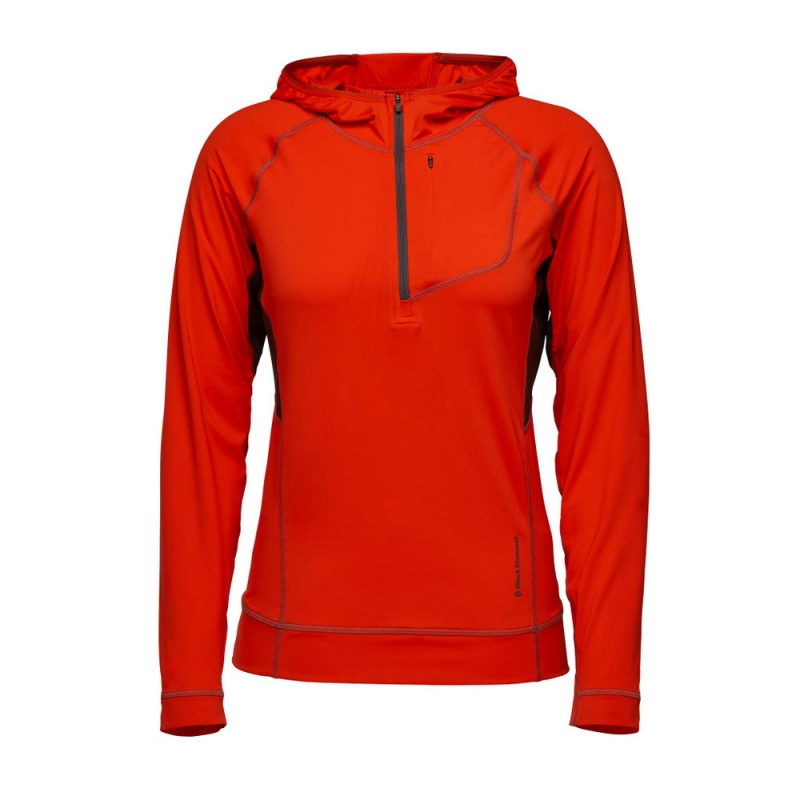 Red Women\'s Black Diamond Alpenglow Pro Hoodie | SV947174