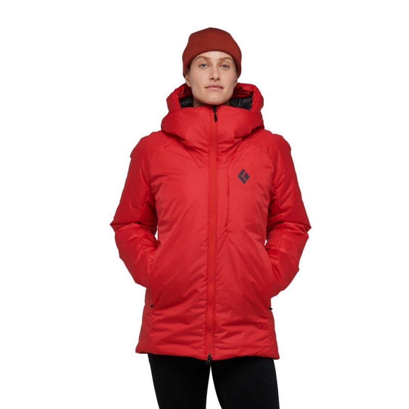 Red Women's Black Diamond Belay Parka | XJ788922