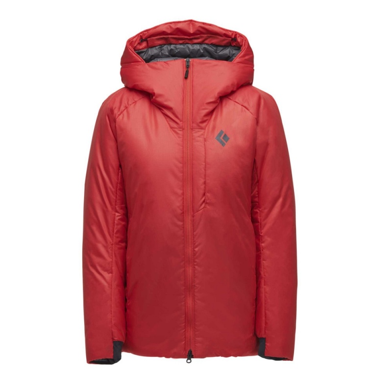 Red Women\'s Black Diamond Belay Parka | XJ788922