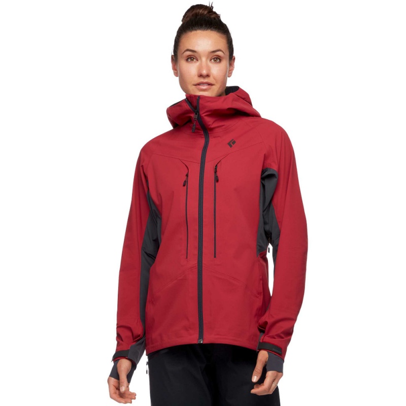 Red Women's Black Diamond Dawn Patrol Hybrid Shell Jackets | BQ148311