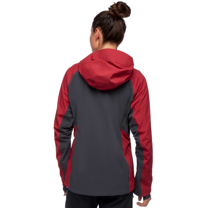 Red Women's Black Diamond Dawn Patrol Hybrid Shell Jackets | BQ148311