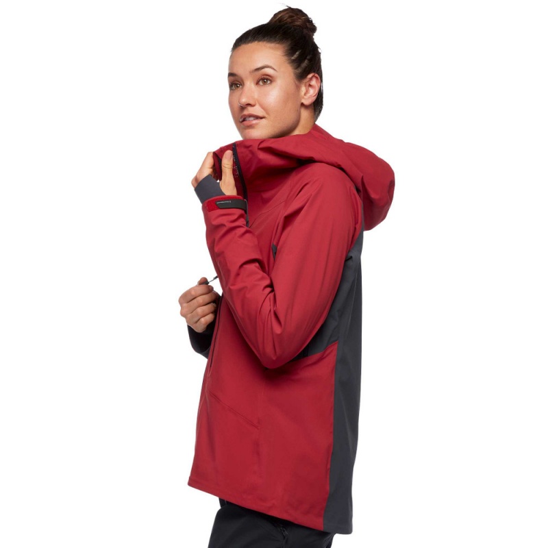 Red Women's Black Diamond Dawn Patrol Hybrid Shell Jackets | BQ148311