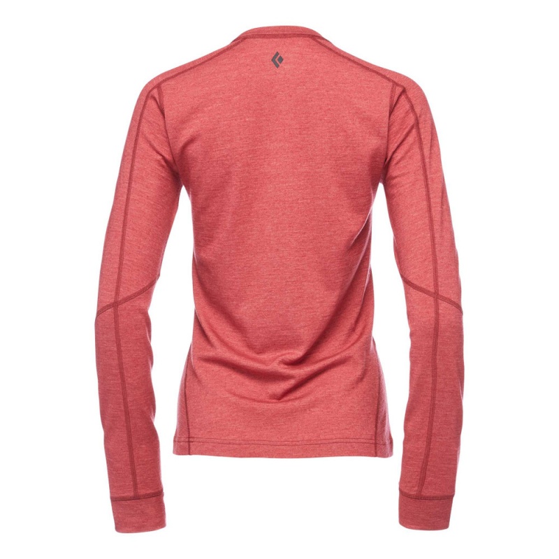 Red Women's Black Diamond Solution 150 Merino Base Crew Base Layer Tops | LI285992