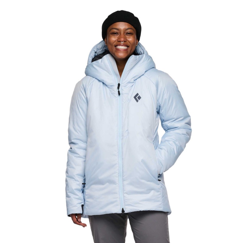 White Women's Black Diamond Belay Parka | PW626678